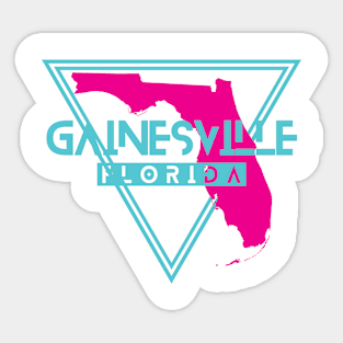 Gainesville Florida Retro Triangle FL Sticker